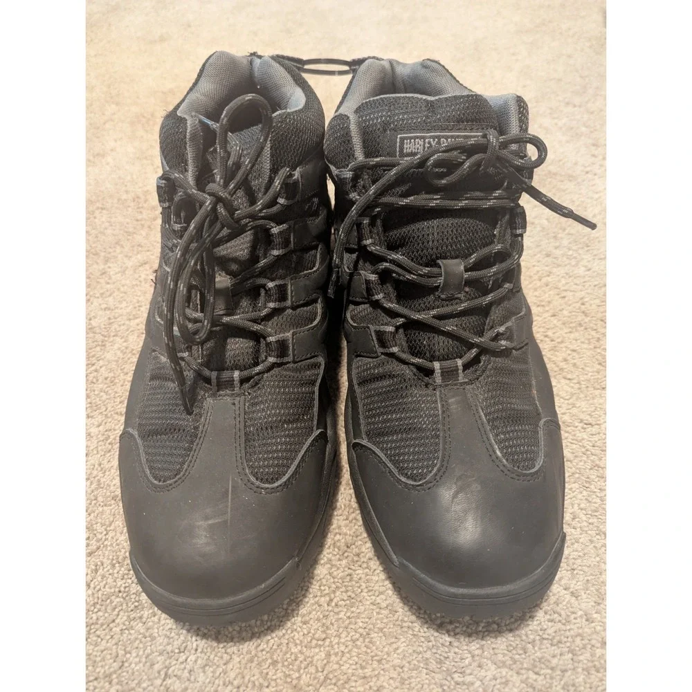 HARLEY DAVIDSON Jett Motorcycle Ankle Boot Men Size 13 Black Moto 94350